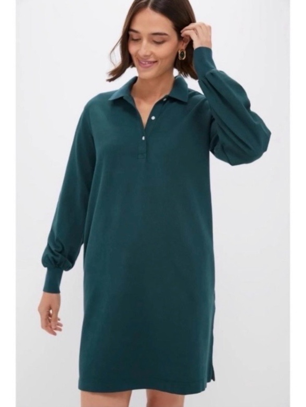 NWT Tuckernuck Forest Green June Bug Pique Polo Dress w/ Pockets Sz XL & XXL